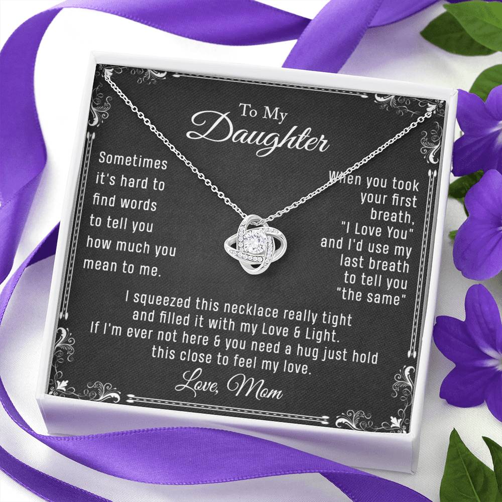 Handmade Jewelry, Message Card Necklace - Personalized Necklace With Message Card And Box Jewelry Custom Card, Christmas Daughter Necklace To My Daughter Necklace From Mom Jewelry Gift For Girls