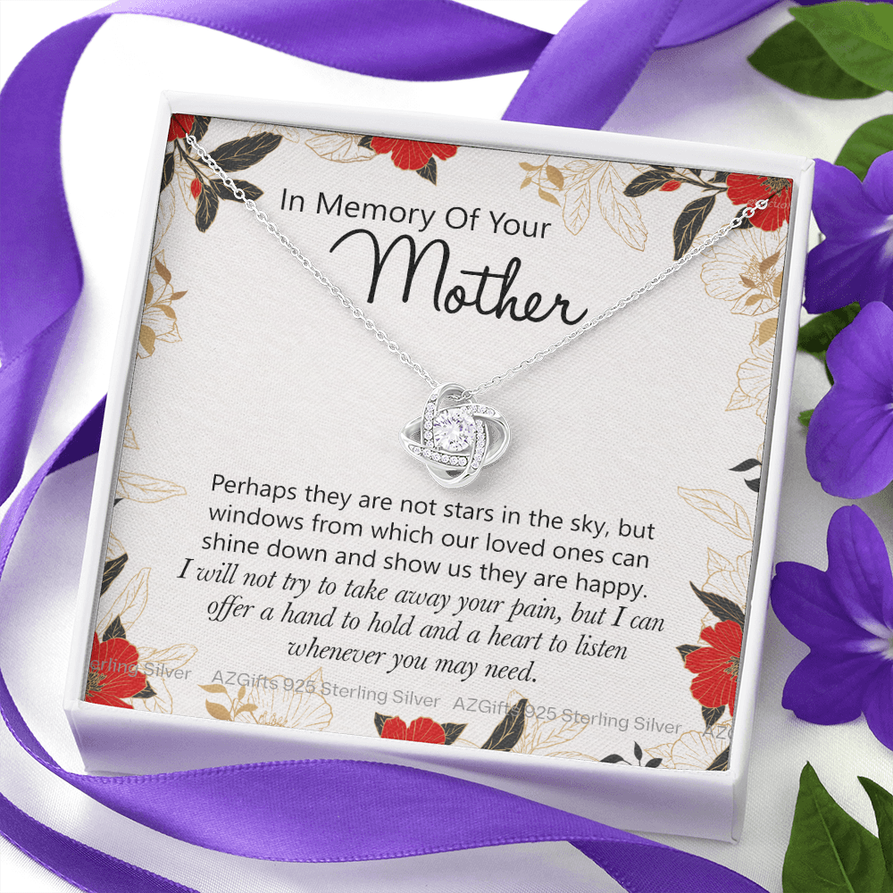 In Memory Of Your Mother Gift Necklace, Sympathy Loss Of Mother Necklace, Bereavement Gift Box For Mother Loss Of Mother Gift Necklace To My Mother Necklace From Daughter Son Jewelry Gift For Women