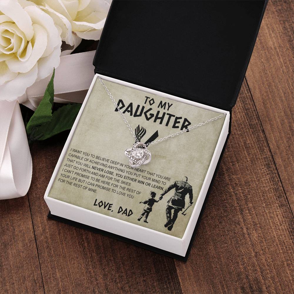 Gift for Daughter from Dad Necklace - Viking Necklace From Daddy To Daughter