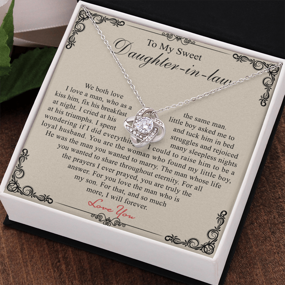 Daughter In Law Gift Necklace - To My Daughter In Law Necklace From Mother In Law, Gifts For Daughter In Law On Wedding Day, Graduation Gift, Christmas Jewelry Gifts For Future Daughter In Law