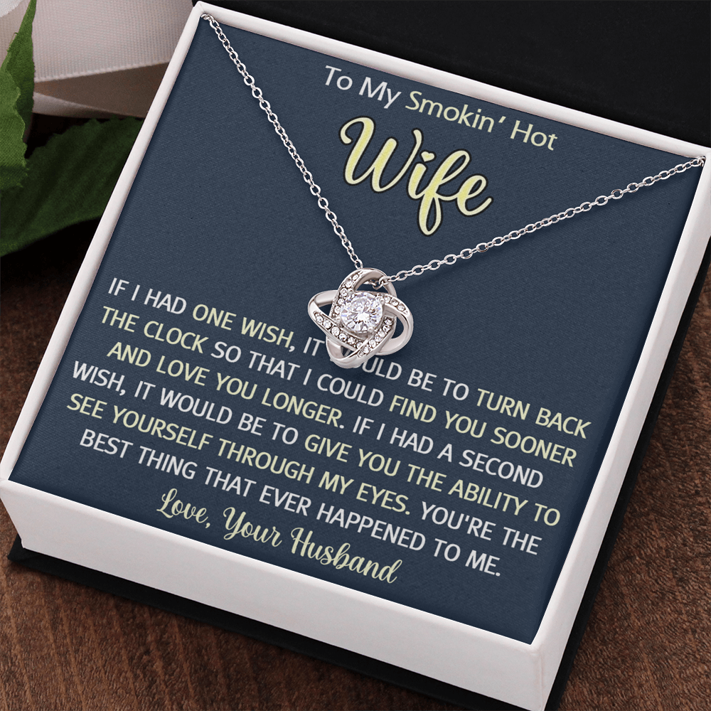 Gift Necklace For Wife, Birthday Gifts Necklace For Wife From Husband Pendant, Valentines Day Find You Sooner Jewelry Box Pendant Personalized Custom Romantic Gift Necklace For My Best Wife Ever