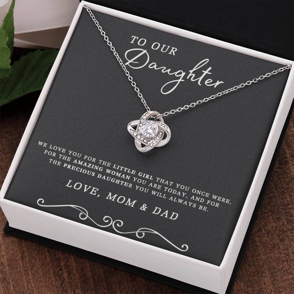To My Daughter Gift Necklace From Mom And Dad, Daughter Gifts From Dad, Mother To Daughter Necklace Chain, Badass Daughter Jewelry Gift For Girls, Daughter On Birthday, Graduation Gift, Christmas