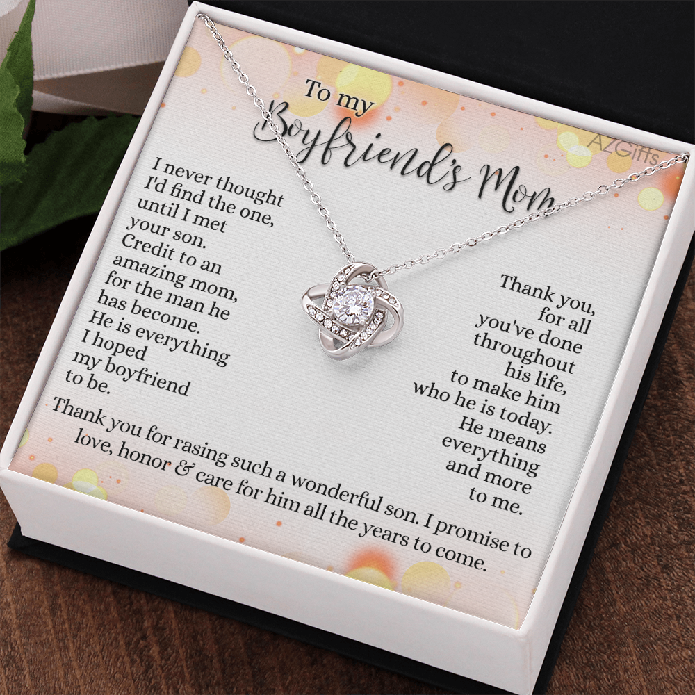 To My Boyfriends Mom Necklace From Girlfriend, Mother's Day Necklace Gift for Bf Mom, Presents for Mom Necklace for Women, Boyfriend's Mom Gift Necklace On Birthday Gift Anniversary, Christmas