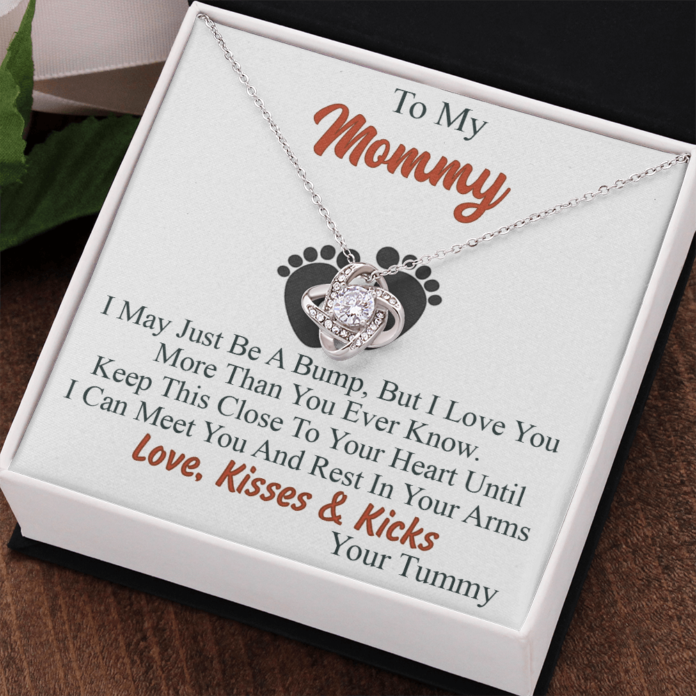To My Mommy Love Knot Necklace Trendy Gift for First Time Mom Gifts for Family