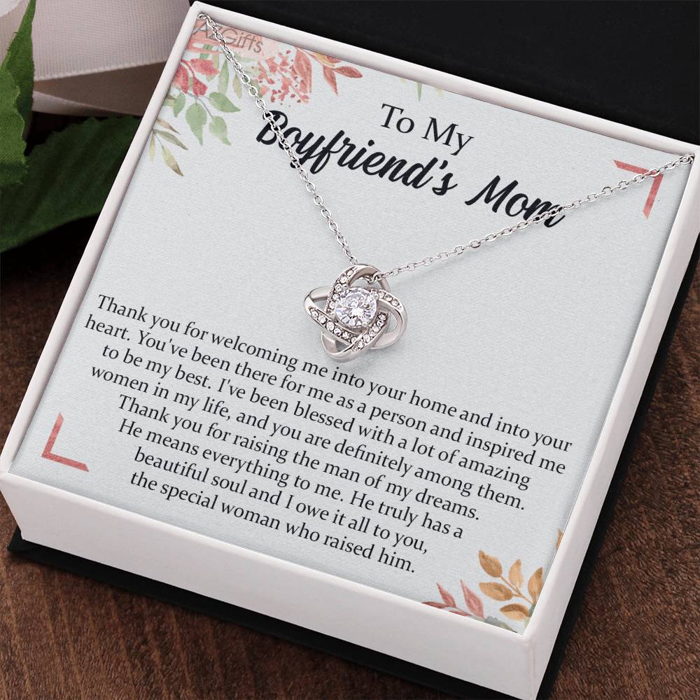 To My Boyfriend's Mom Necklace From Girlfriend, Gift Necklace To Boyfriend's Mom, Necklace For Boyfriend's Mom On Mothers Day Birthday Gift Christmas Anniversary, Jewelry For Women Girlfriend's