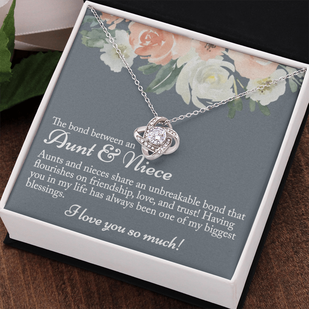 Aunt Gifts Necklace, The Bond Between An Aunt Love Knot Necklace, Gifts Necklace for Aunt Gifts from Niece, Necklaces for Women, Aunt Niece Necklace Gifts for Aunt Niece Stepmother Daughter