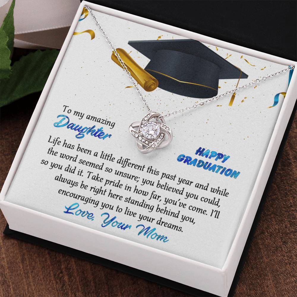 Graduation Gift Necklace for Her, Daughter - To My Daughter Necklace From Mom And Dad To Daughter Necklace, College Graduation Gifts Pendant For Daughter Necklaces High School Graduation Gift