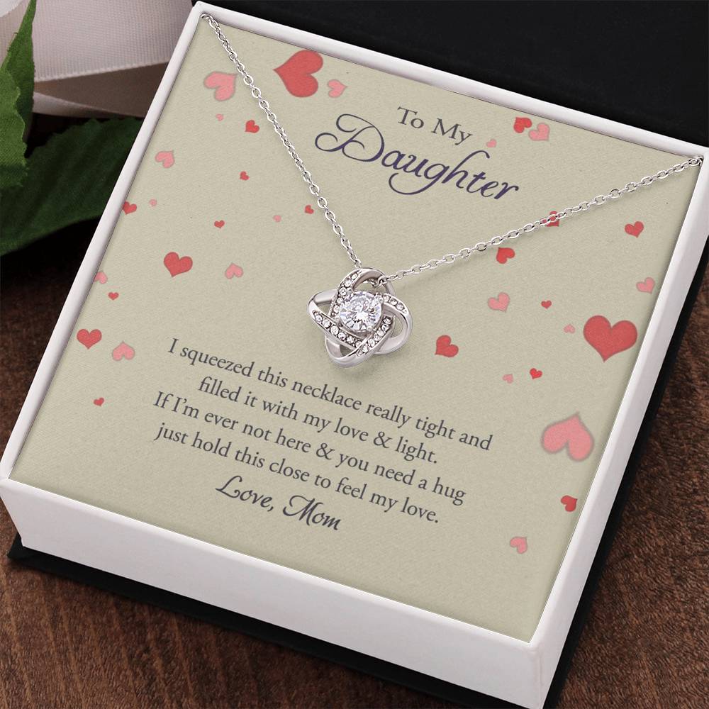 To My Daughter Gift Necklace From Mom, Jewelry Gift for Girls Daughter from Mom, Sentimental Gift for Her, Message Card and Gift Box styles On Birthday, Christmas, Anniversary Graduation Gift