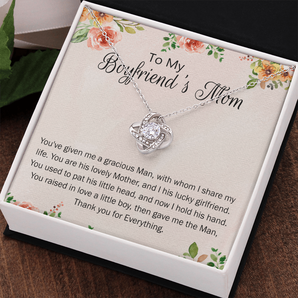 Mothers Day Necklace For Boyfriends Mom From Girlfriend, To My Boyfriend's Mom Necklace, Presents for Mom Necklace for Women, Boyfriend's Mom Christmas Jewelry, Mother's Day Necklace Gift for Bf Mom