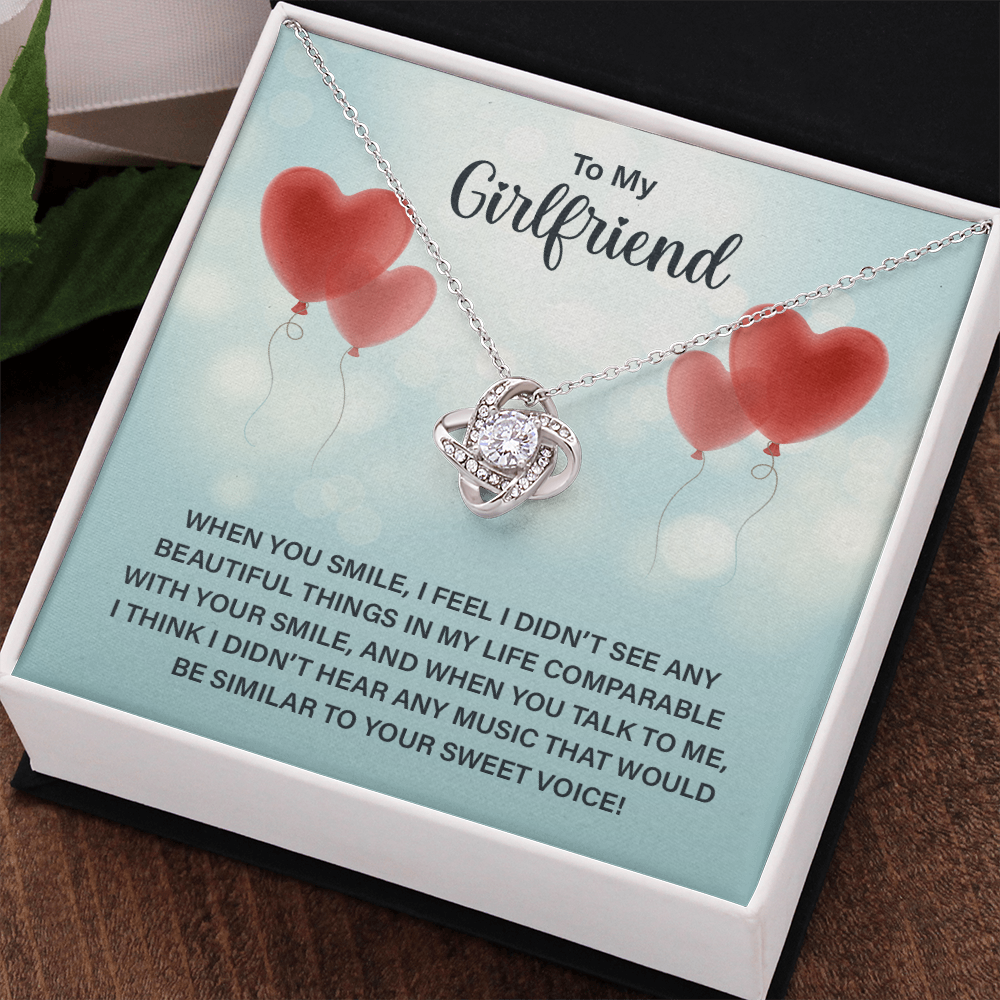 Girlfriend Gift Jewelry For Her, To My Girlfriend Necklace From Boyfriend Xmas