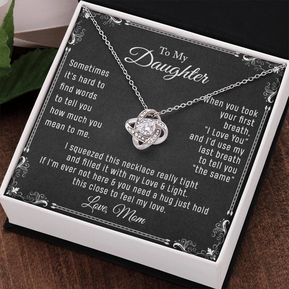 Jewelry, Message Card Necklace - Personalized Necklace With Message Card And Box Jewelry Custom Card, Christmas Daughter Necklace To My Daughter Necklace From Mom Jewelry Gift For Girls