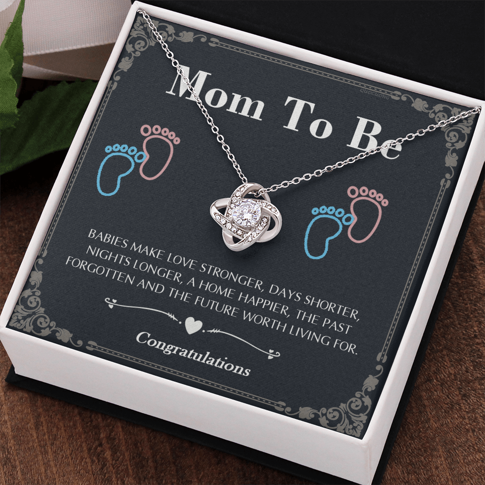 Mom To Be Love Knot Necklace Mom Gift, Gift For New Mom,First Mother's day Gift