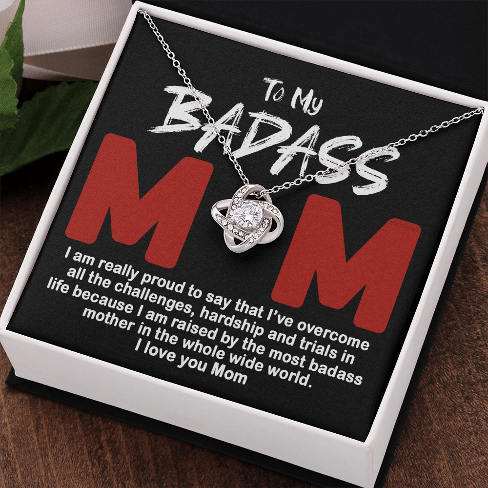 To My Badass Mom Necklace Badass Mom Gift, Jewelry For Step Mom On Mother's Day