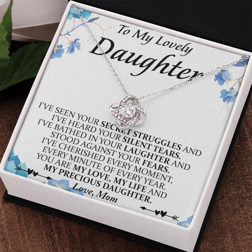 Mother And Daughter Necklace, Birthday Gifts For Daughter, Mothers Day Gifts For Daughters From Mothers, To My Daughter Necklace From Mom, Graduation Gift For Lovely Daughter From Mom1