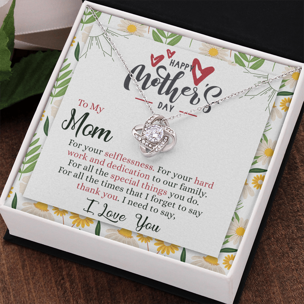 To My Mom Necklace, Happy Mother's Day Necklace Gift For Mom, Thank You Gift Necklace For Mom, To My Mom Necklace From Daughter Or Son, Mother And Daughter Jewelry Gift For Women, Bonus Mom, Mother