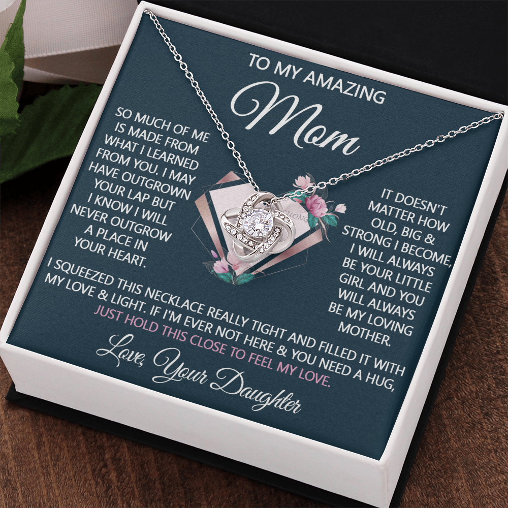 To My Amazing Mom Necklace From Daughter, Amazing Mom Gift Necklace On Birthday Gift, Anniversary, Mother's Day, Jewelry Gift For Women, Bonus Mom, Mother And Daughter Necklaces Gift For Her