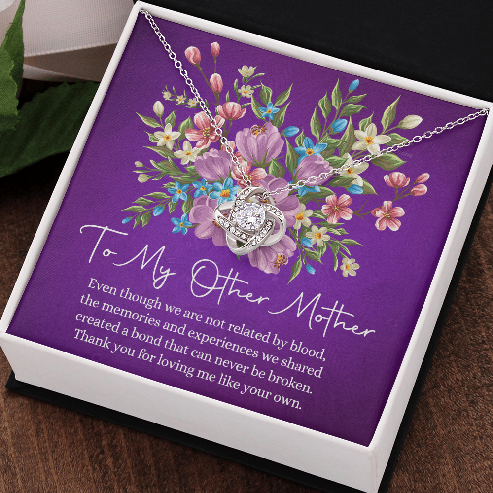 Mother Necklace, To My Other Mother Love Knot Necklace Gift From Daughter, Mother And Daughter Gift Necklace Personalized Gift Necklace For Mom, Thank You Pendant, Love Knot Necklace Gift For Women