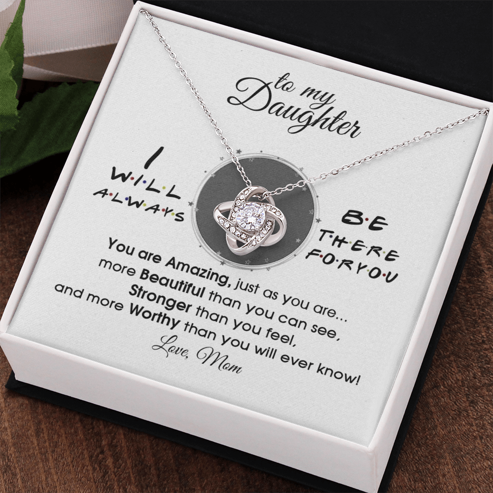 To My Daughter Necklace From Mom - Necklaces For Daughter From Mom, Mother Daughter Necklace, Gifts For Daughters From Mothers, Jewelry Gift For Daughter On Birthday, Christmas, Graduation Gift