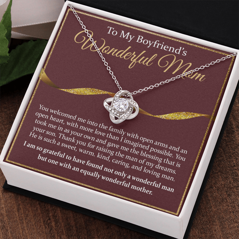 Personalized Gift Necklace For Boyfriends Mom, To My Boyfriend's Mom Necklace From Girlfriend's Mom,  Mother's Day Necklace For Boyfriend Mother, Mother's Day Necklace Gift for Bf Mom On Anniversary