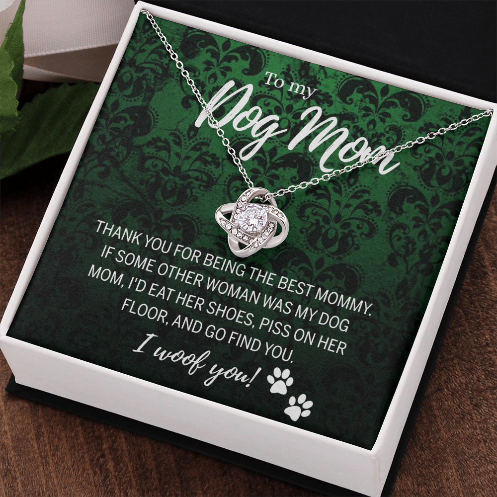 To My Dog Mom Necklace with Message Card And Box, Mother's Day Necklace Gift for Dog Mom, Dog Mom Gift Necklace, Mothers Day Necklace for Dog Mom Mother And Daughter Dog Lover Necklace for Women
