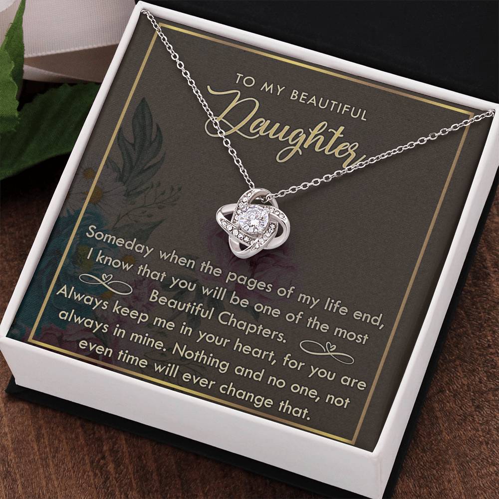 To My Daughter Gifts Necklace from Mom, Mother To Daughter Necklace, Mother Daughter Necklace Gift For Daughter, My Daughter Jewelry from Mommy Gift On Birthday Graduation Gift Box and Message Card