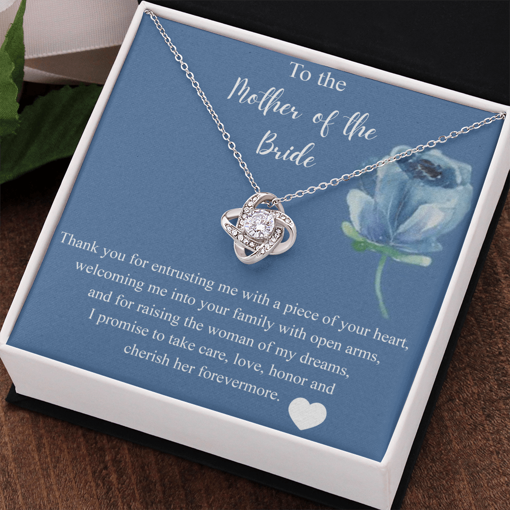 Mother Of The Bride Gift From Groom, Love Knot Necklace, Future Mom
