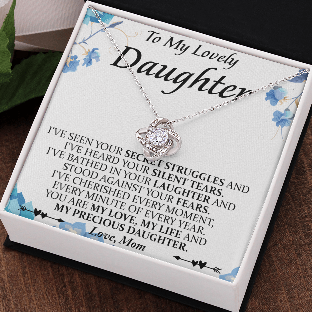 Mother And Daughter Necklace, Birthday Gifts For Daughter, Mothers Day Gifts For Daughters From Mothers, To My Daughter Necklace From Mom, Graduation Gift For Lovely Daughter From Mom1