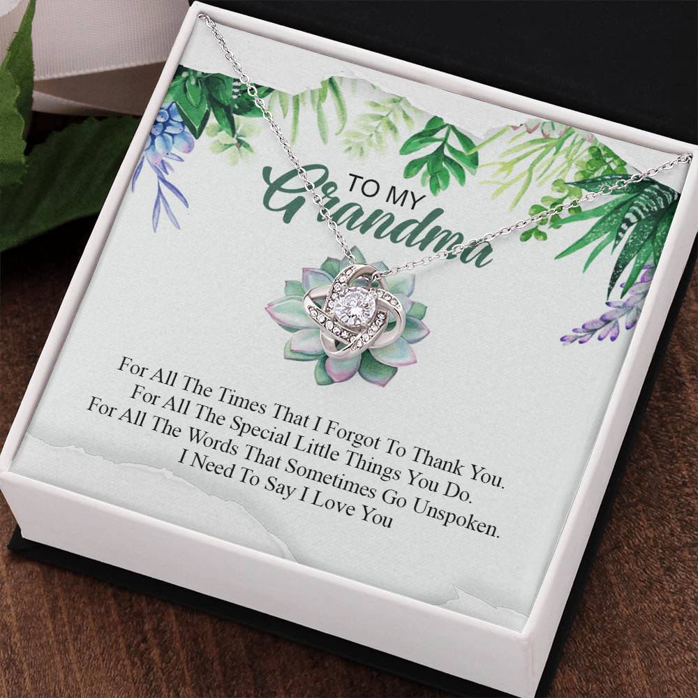 Grandma Gift Necklace for Grandma - Necklace Mother's Day Gifts for Grandma - To My Grandma Love Knot Necklace From Granddaughter Jewelry Gift for Grandma Grandmother Gift Necklace from Grandchild