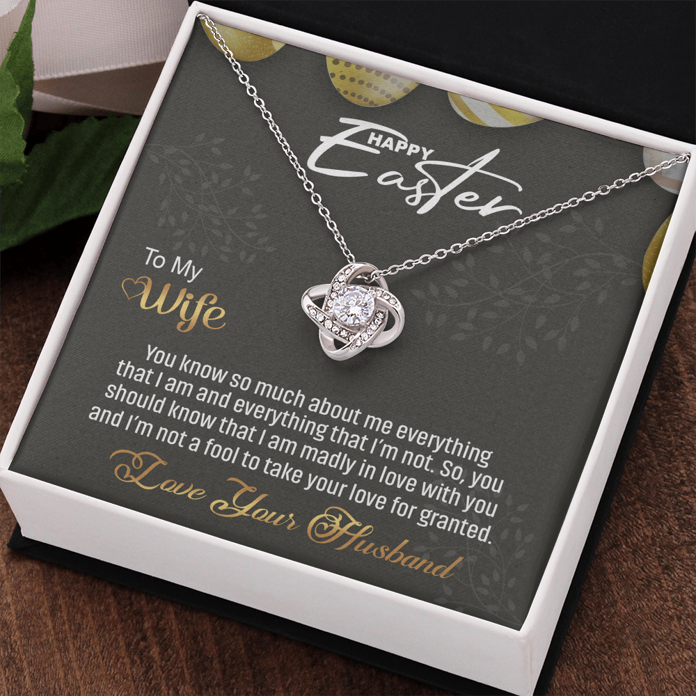 To My Wife Necklace From Husband Valentines Day Necklace Gift For Smokin' Hot Wife, Soulmate Gift Necklace, Personalized Gift Jewelry For Women Romantic Gift Necklace Happy Easter Necklace For Wife