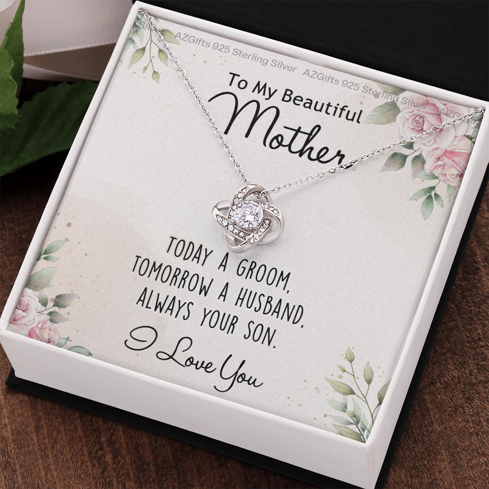 Mother's Day Necklace Gift For Her, To My Mom Necklace From Daughter, Beautiful Mother Love Knot Necklace Gift For Mom mazing Mom, Bonus Mom On Mothers Day, Anniversary, Birthday, Jewelry For Mother