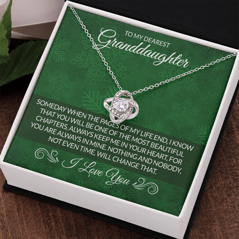 Granddaughter Gifts Necklace From Grandma Grandmother or Grandpa Grandfather - To My Dearest Granddaughter Graduation Birthday Pendant Jewelry Gift For Girls On Birthday, Graduation Gift, Christmas