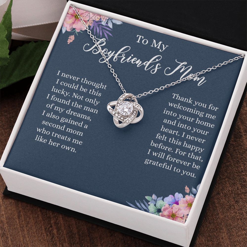 To My Boyfriends Mom Necklace From Girlfriend, With Message Card And Box Gift For Boyfriends Mom, Jewelry For Women, Mother And Girlfriend Gift Necklace On Mothers Day, Christmas, Anniversary