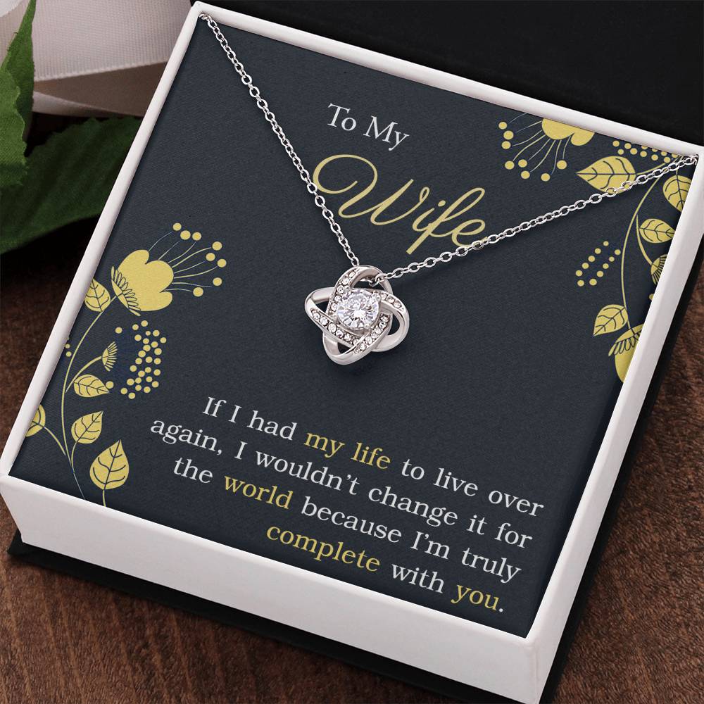 To My Wife Necklace, Anniversary Gift for Wife, Love Knot Necklace Gift for Wife 175117717127