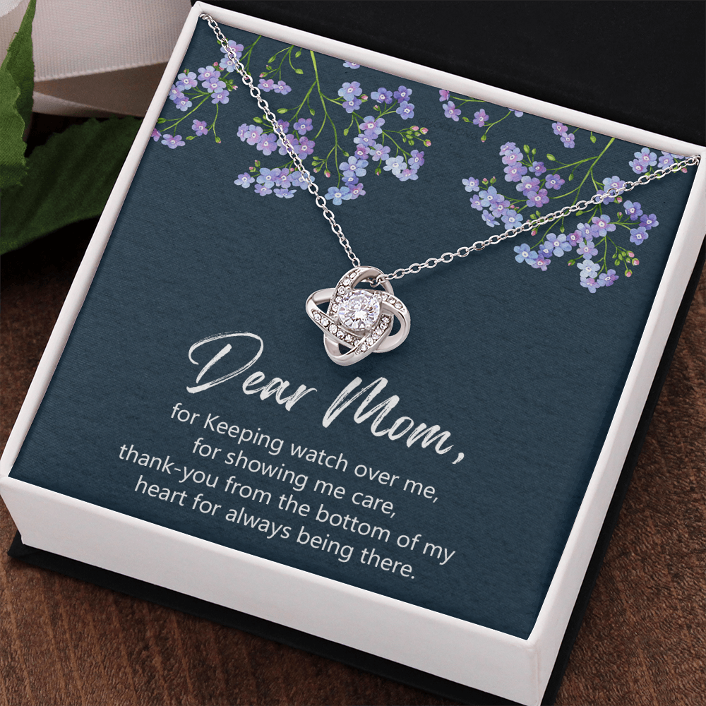 Dear Mom Gift Necklace, To My Mom Necklace From Daughter, Mom Gift Necklace, Mother And Daughter Gift Necklace, Love Knot Pendant Gift For Mom, Thank You For Mom Gift Necklace, Jewelry For Mommy