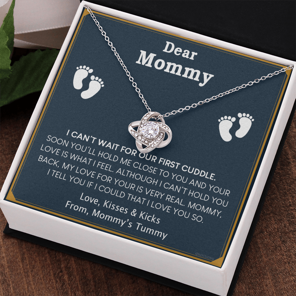 Pregnant Wife Gift,Interlocking Hearts Necklace, Mother's Day Gift,New Mom Gift