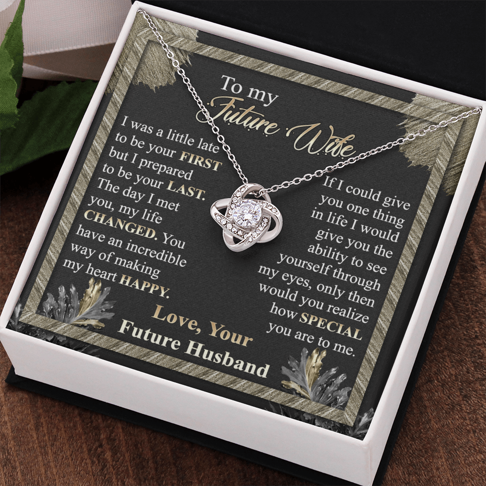To My Future Wife Necklace From Future Husband To Wife Jewelry Gift For Women Soulmate Gift Necklace From Men Love Knot Necklace Gift For Future Wife Husband And Wife Gift Necklace For Future Wife