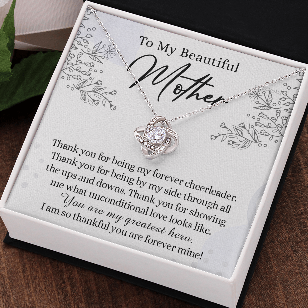 To My Mother Necklace From Daughter, Beautiful Mother Necklace Gift for her, Thank You Mom Gift Necklace, Sentimental Necklace for Mom On Mother's Day, Anniversary, Birthday Gift Jewelry For Mom