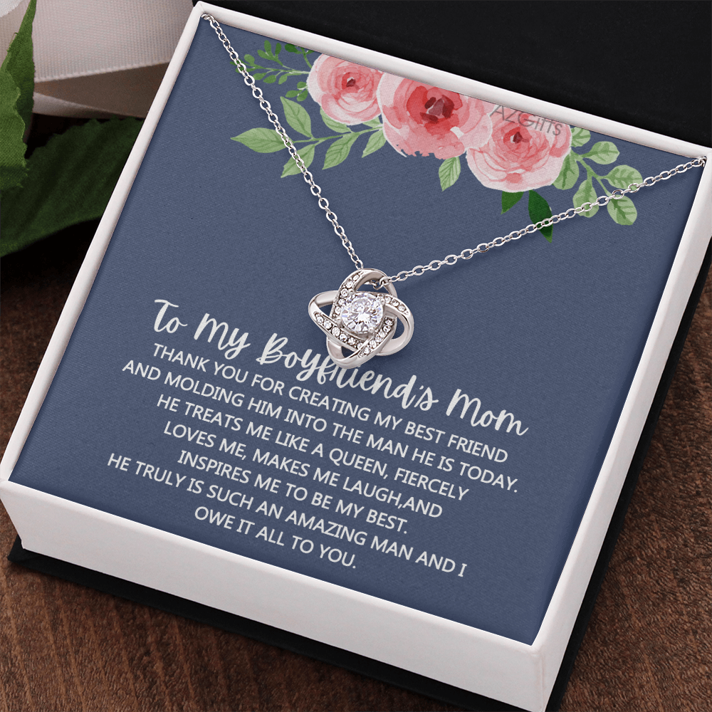 To My Boyfriend's Mom Necklace From Girlfriend Mom, Mothers Day Necklace For Boyfriends Mom From Girlfriend, Personalized Gifts For Mother-In-Law, Boyfriends Mom Gift Necklace, Necklace for Women