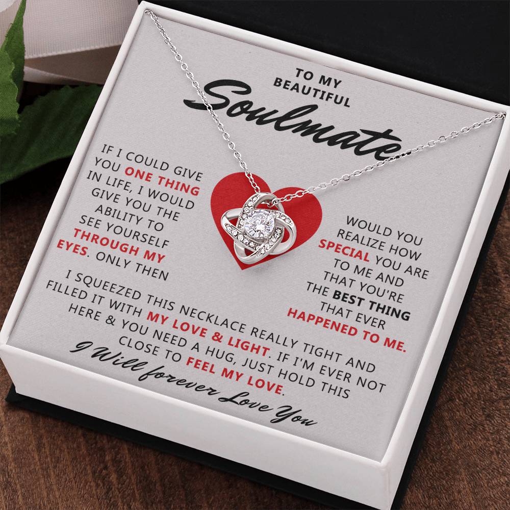 To My Beautiful Soulmate Necklace Anniversary Gift For Wife Jewelry For Wife