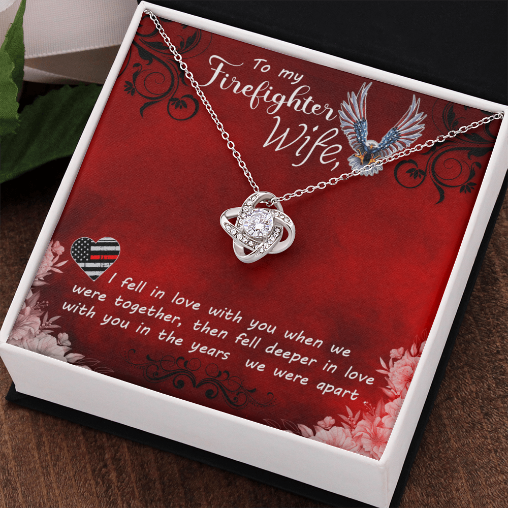 To My Firefighter Wife Necklace From Husband Valentines Day Necklace Gift For Firefighter Wife Soulmate Gift Necklace Personalized Gift Jewelry For Women Romantic Gift Necklace Fell In Love Necklace