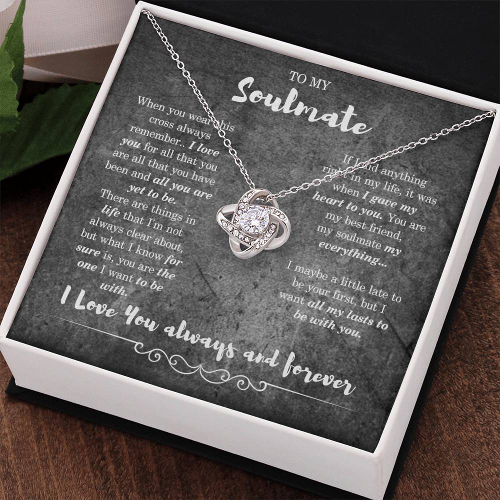 Soulmate Gifts Necklace For Her, Personalized Romantic Gift Necklace, To My Soulmate Necklace From Husband, Boyfriend, Unique Necklace for Her Romantic Girlfriend Gifts Necklace Includes