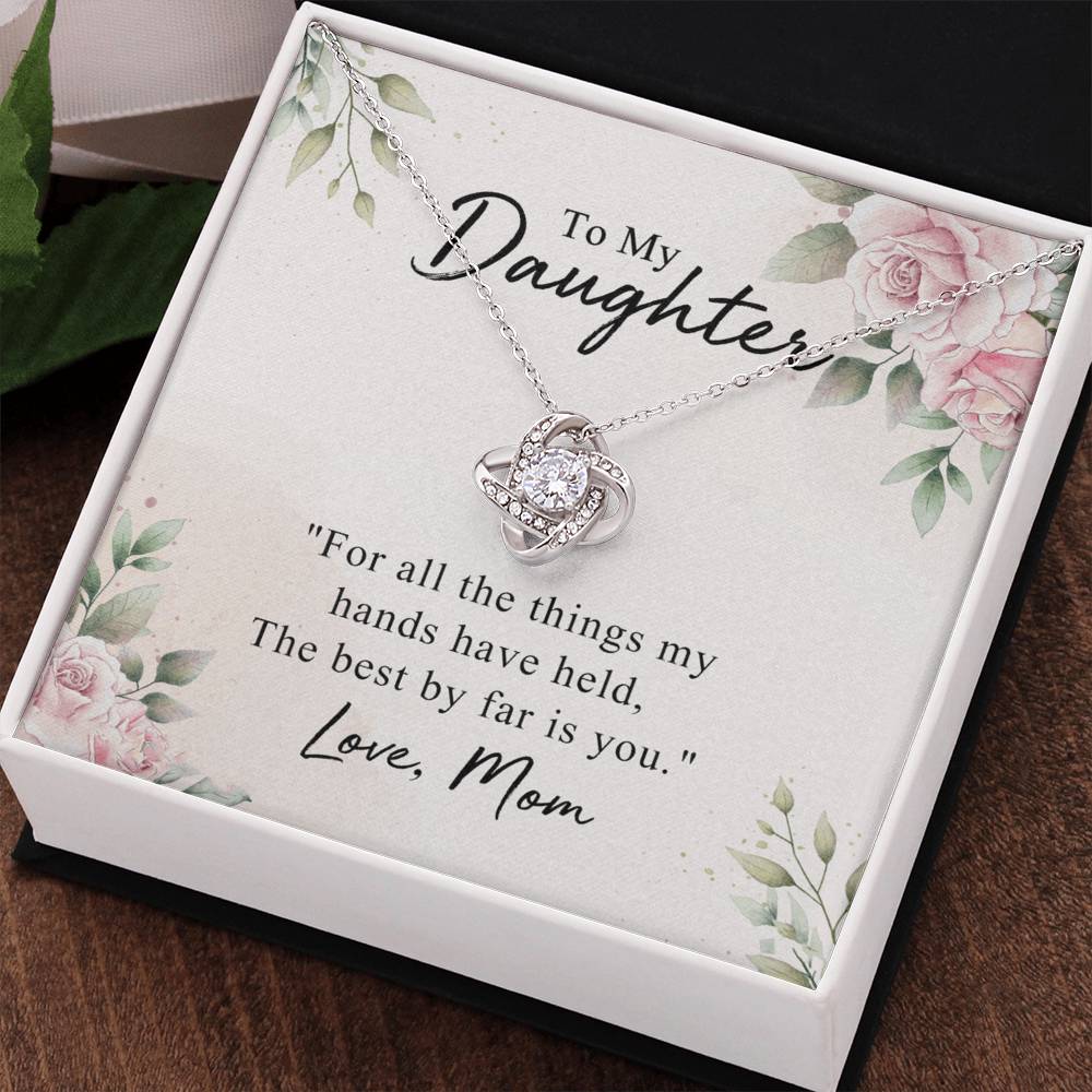 To My Daughter Necklace from Mom Mother To Daughter Gift Necklace, Pendant for Daughter Jewelry Gift for Her Girls Teen Girl Necklace Gift From Mom Gift For Daughter Necklace On Xmas Holiday Gifts