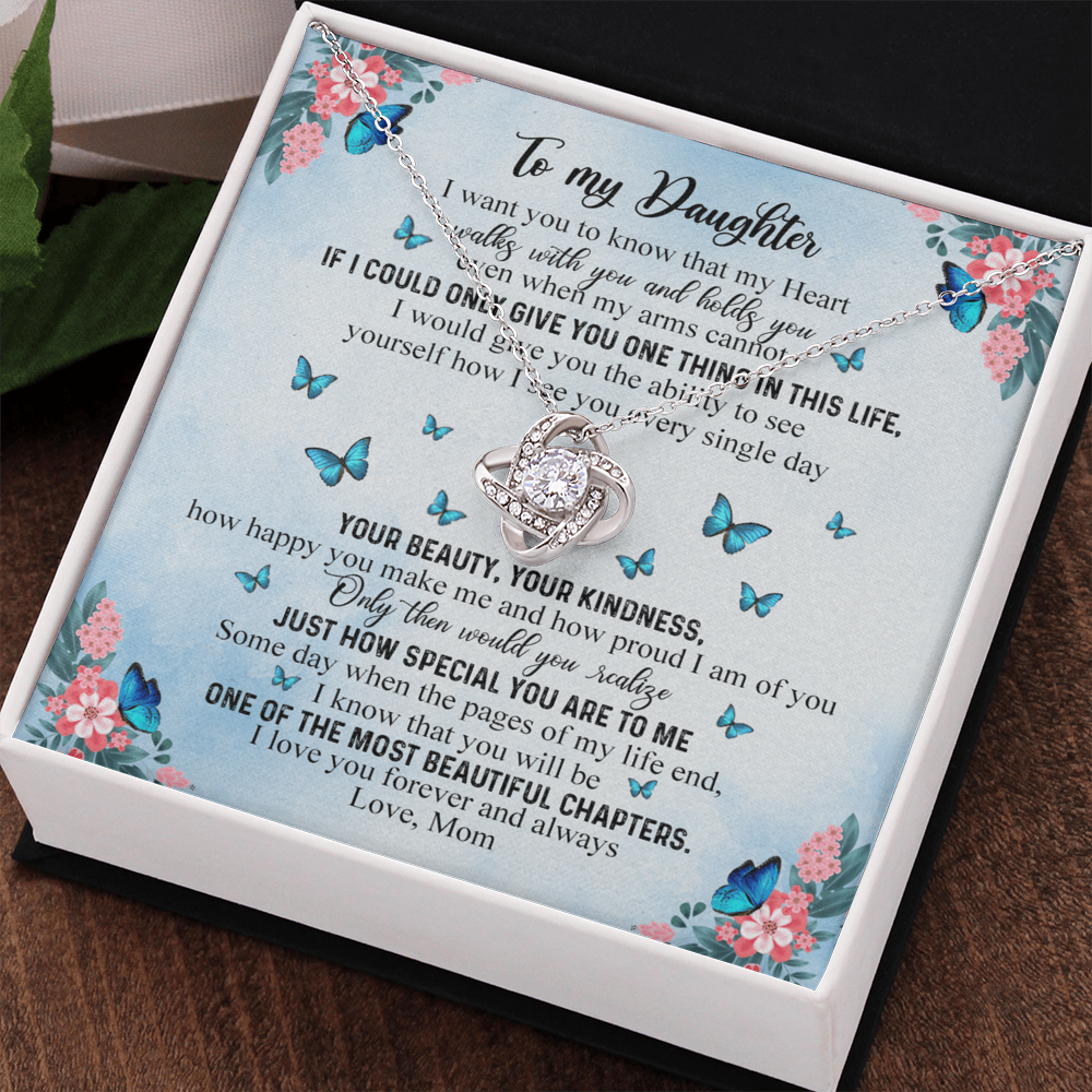 Daughter Gift Necklace From Mom - Mother Daughter Necklace, Birthday Gifts For Daughter, Mothers Day Gifts For Daughters From Mothers, To My Daughter Necklace From Mom, Graduation Gift For Daughter