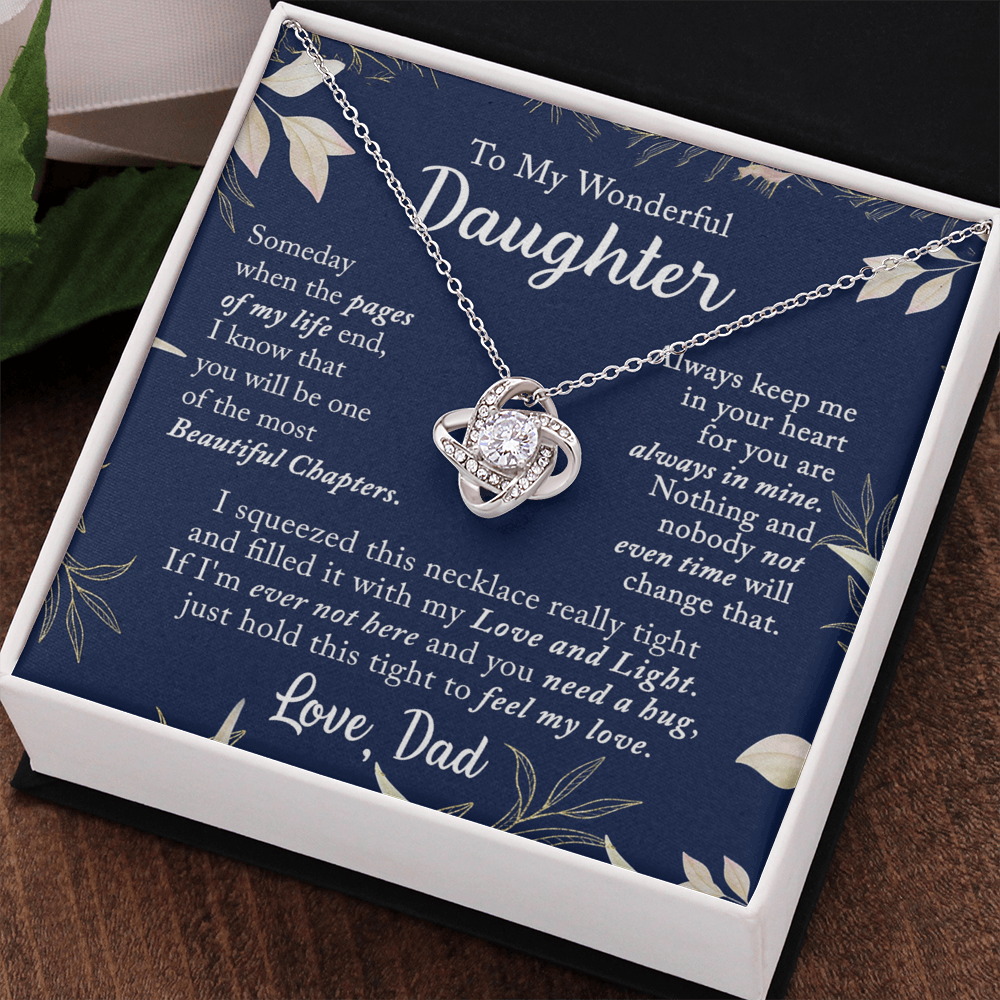 To My Daughter Necklace for Daughter Gift From Dad Father To Daughter Gift for Daughter Jewelry Meaningful Card Personalized Necklace For Daughter Jewelry Gift For Girls, Little Girl, Her