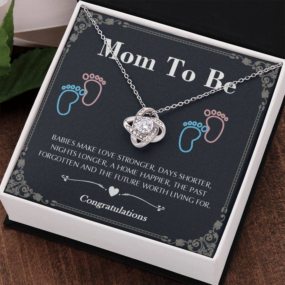 Mom To Be Love Knot Necklace Mom Gift, Gift For New Mom,First Mother's day Gift