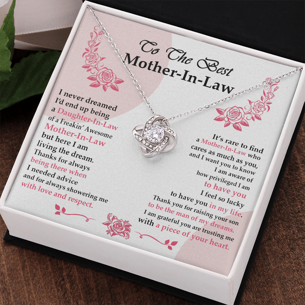 Gift For Mother-In-Law Jewelry Mothers Day Gift Love Knot Necklace Mom Gift