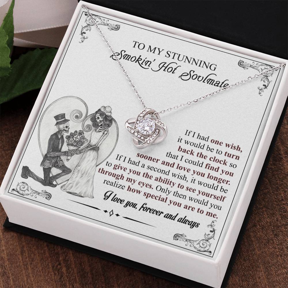 Soulmate Gift Necklace And Box, To My Stunning Smokin Hot Soulmate Necklace From Husband, Boyfriend, My Soulmate Necklace, Soul Mates to My Soulmate Gift Necklace From Husband, Soul Mate Necklaces