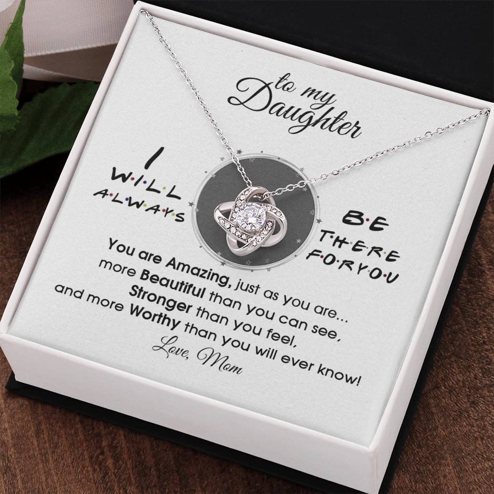 To My Daughter Necklace From Mom - Necklaces For Daughter From Mom, Mother Daughter Necklace, Gifts For Daughters From Mothers, Jewelry Gift For Daughter On Birthday, Christmas, Graduation Gift