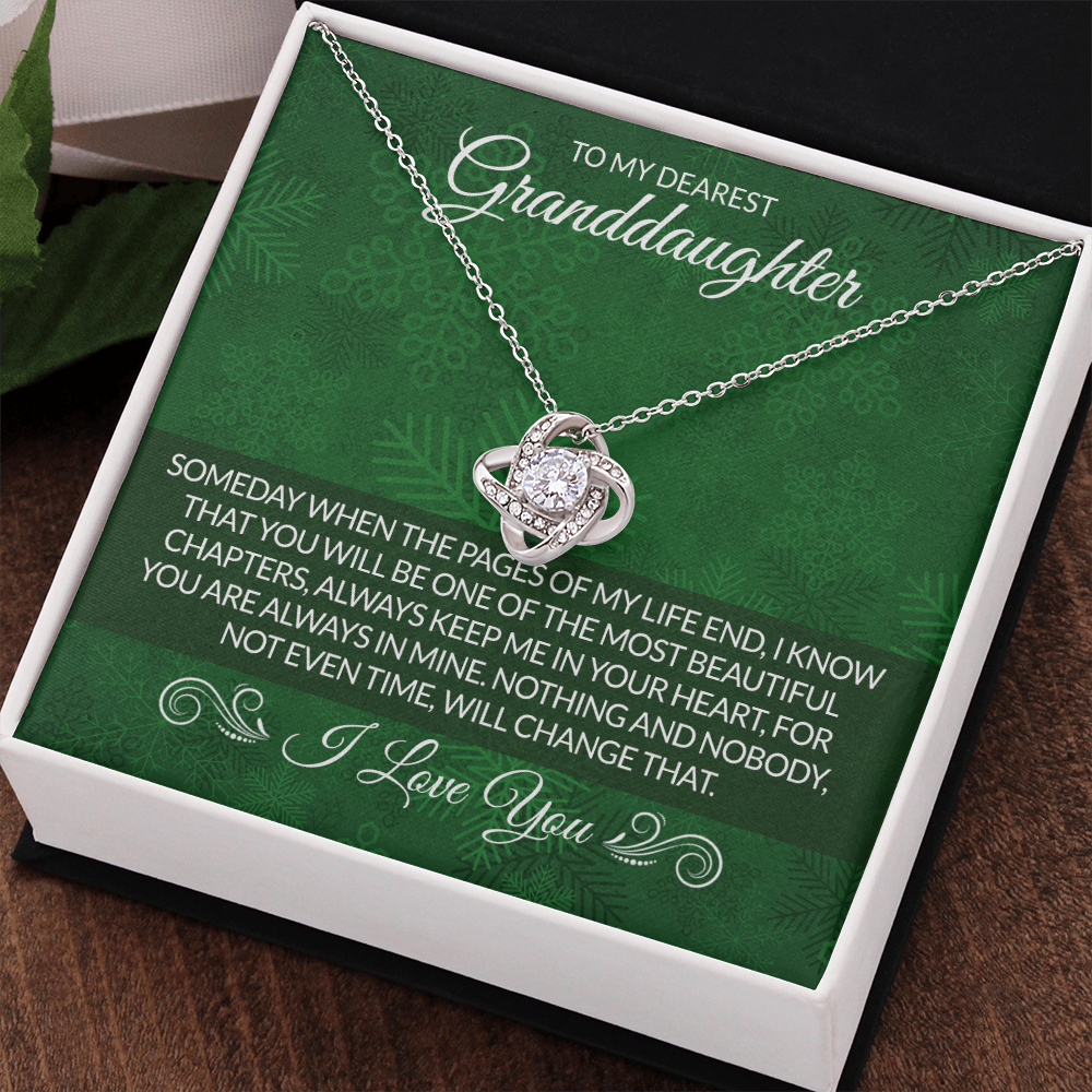 Granddaughter Gifts Necklace From Grandma Grandmother or Grandpa Grandfather - To My Dearest Granddaughter Graduation Birthday Pendant Jewelry Gift For Girls On Birthday, Graduation Gift, Christmas