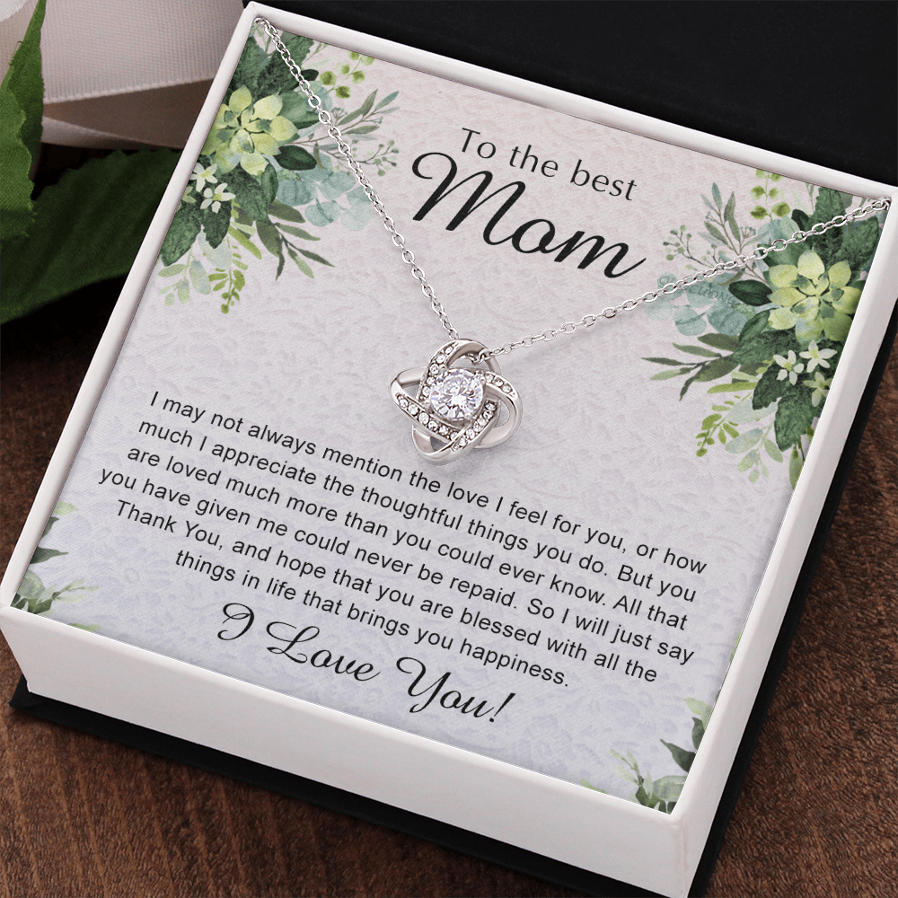 To My Mom Necklace From Daughter, Son - Mother And Daughter Gift Necklace For Mom, To The Best Mom Necklace For Women, Mom Gift Necklace, Jewelry For Mom On Birthday, Anniversary, Mothers Day